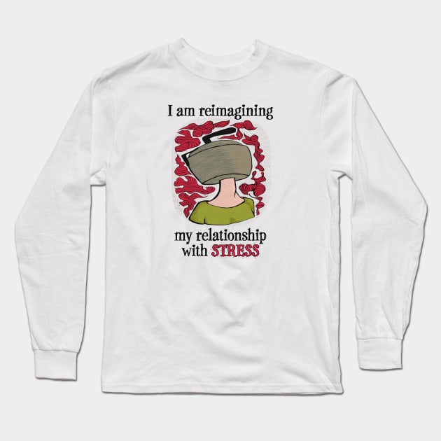Relationship With Stress Long Sleeve T-Shirt by UltraQuirky